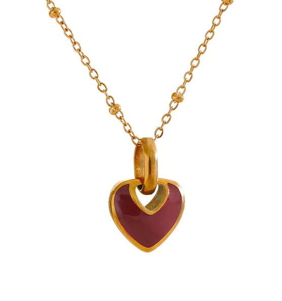 ZARA RED HEART NECKLACE