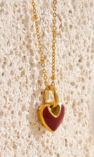 ZARA RED HEART NECKLACE