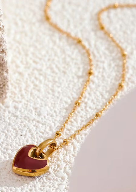 ZARA RED HEART NECKLACE