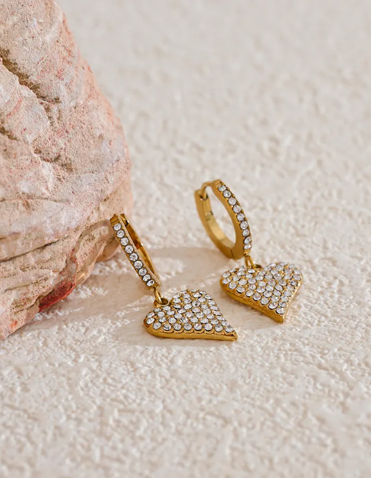 BIA HEART PAVE EARRINGS